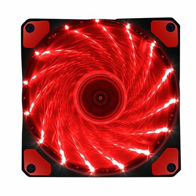 фото Вентилятор компьютерный Бренд DLED "Красный" 120 мм LED Molex 4 pin ORIGINAL V2