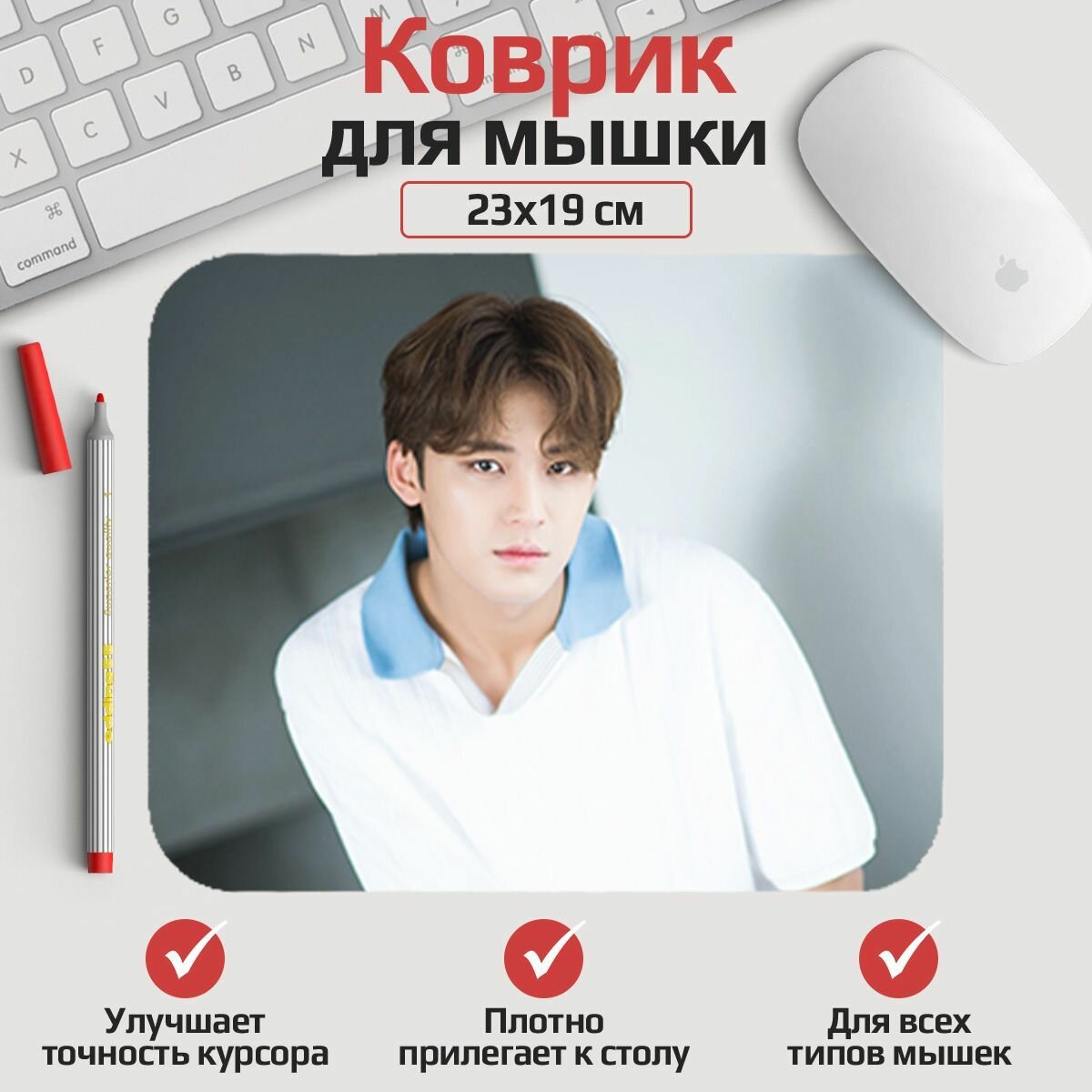 Коврик для мыши SEVENTEEN - Мингю 23*19 см. Арт. MLKOW0596