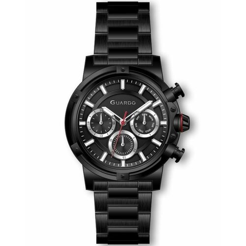 Наручные часы Guardo 12716-3, черный, серебряный