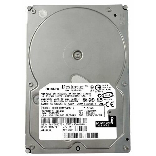 Жесткий диск Hitachi 07N9213 80Gb IDE 3.5