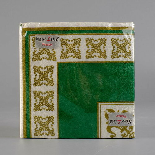 Салфетки бумажные "Верона зелёная", 2 слоя, 33*33 см, 20 шт.