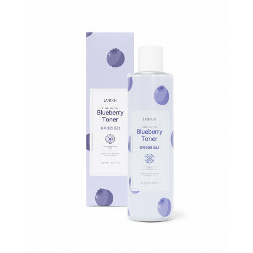 Тонер для лица Lanskin Питательный, с голубикой, 250 мл
