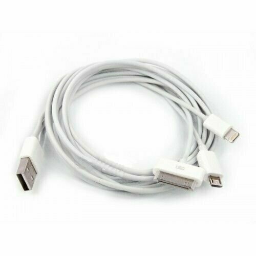 Универсальный кабель для зарядки, USB LIBERTY PROJECT (Apple, Micro USB, Samsung) белый