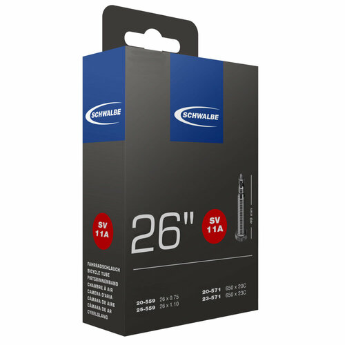 SCHWALBE Камера SCHWALBE SV11A 20/25-559/571 IB 40мм камера для фэтбайка петрошина 26х4 0 4 9 100 120 559 av 40мм