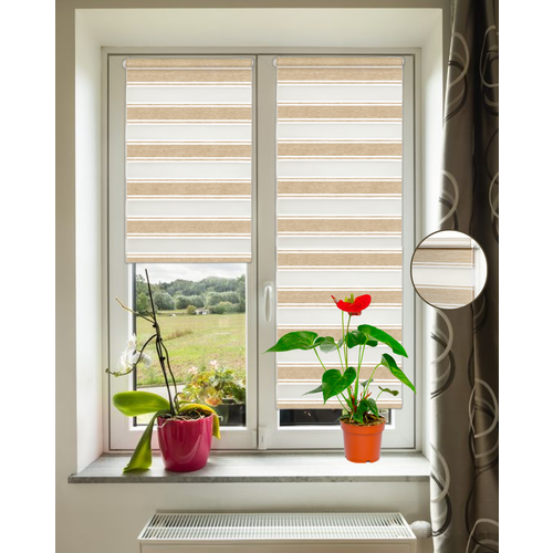 Рулонные шторы Hermosa 52x160 см, блэкаут 50%, день-ночь