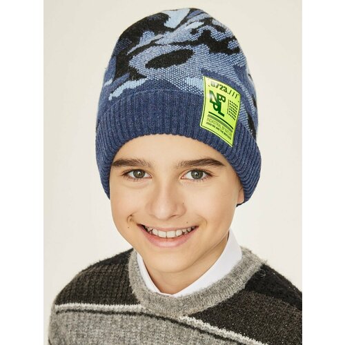 фото Шапка noble people, размер 54/56, синий