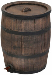 Бочка ROTO RAINBARREL, цилиндрическая, пластик, коричневая, 120 л