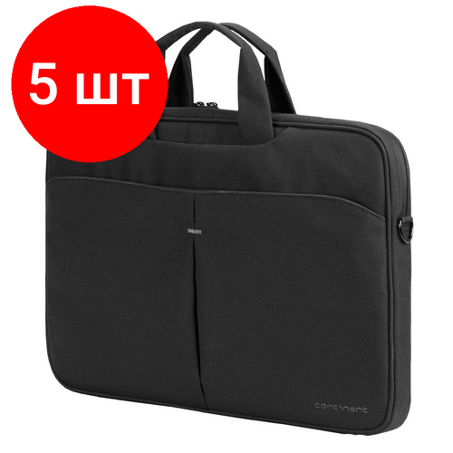 сумка continent cc 014 черный Комплект 5 штук, Сумка для ноутбука 13.3 (14), Continent, черная, CC-014 Black