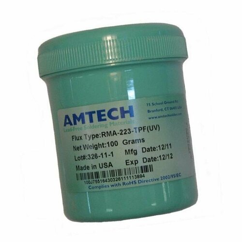 Паста для пайки, 100 г ROL0 RMA-223-TPF(UV) флюс amtech rma 223 tpf uv 10cc