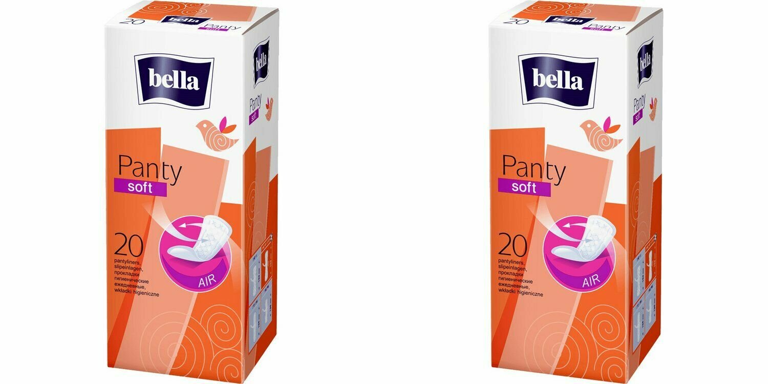 BELLA Прокладки ежедневные Panty Soft, 20 шт, 2 упаковки