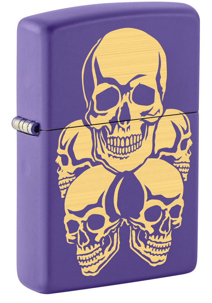 Зажигалка кремниевая с покрытием Purple Matte фиолетовая Zippo 48783