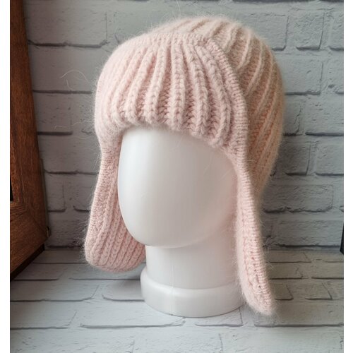 фото Шапка ушанка ушанка "pechkin", размер 54-56, желтый basketknitted