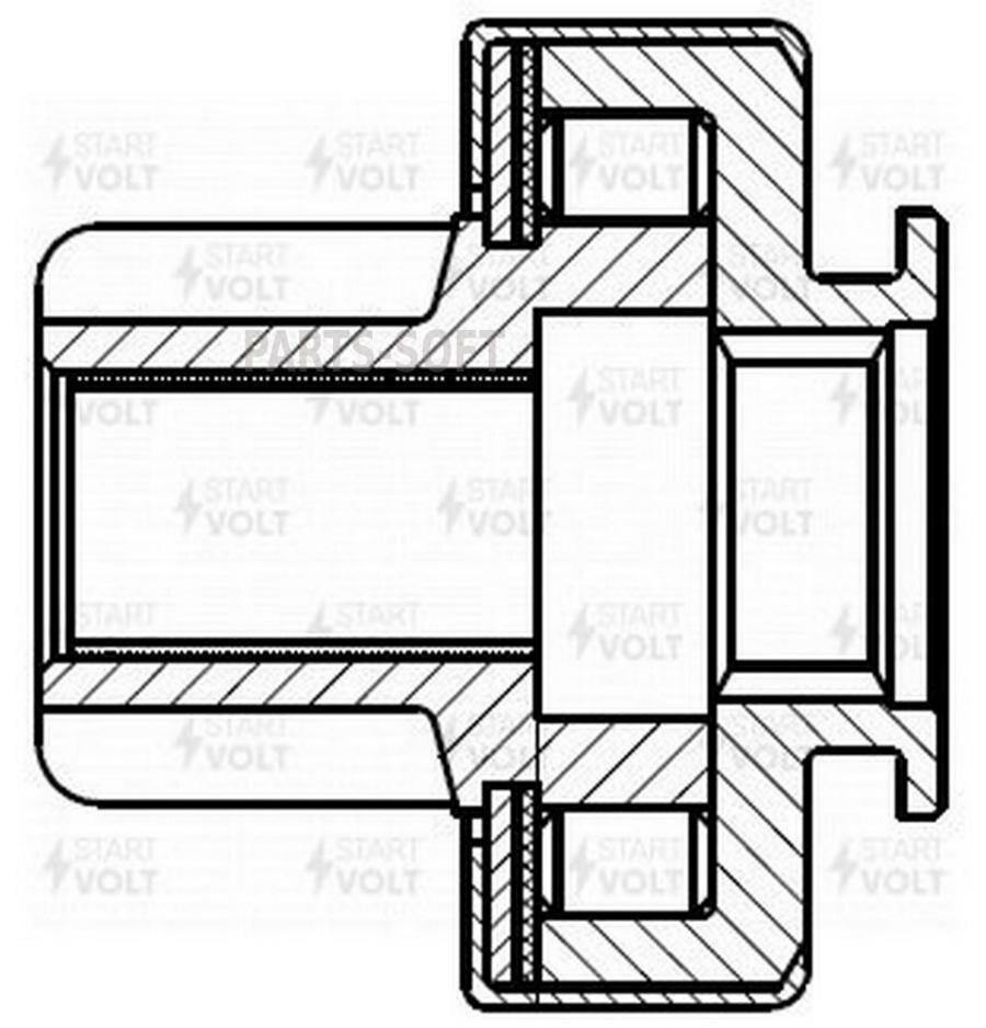 STARTVOLT VCS1401 Привод стартера (бендикс) для а/м Nissan Note (05-) 1.4i (тип Hitachi) (VCS 1401)