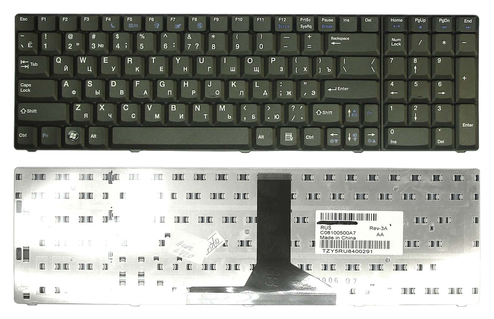 Клавиатура для Acer eMachines G520 русская, черная