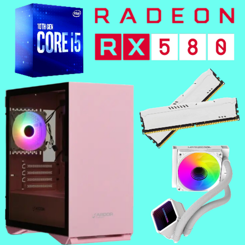 Игровой компьютер intel core i5 10400f AMD RX 580 8gb видеокарта sapphire nitro radeon rx 580 4g 1411mhz pci e 3 0