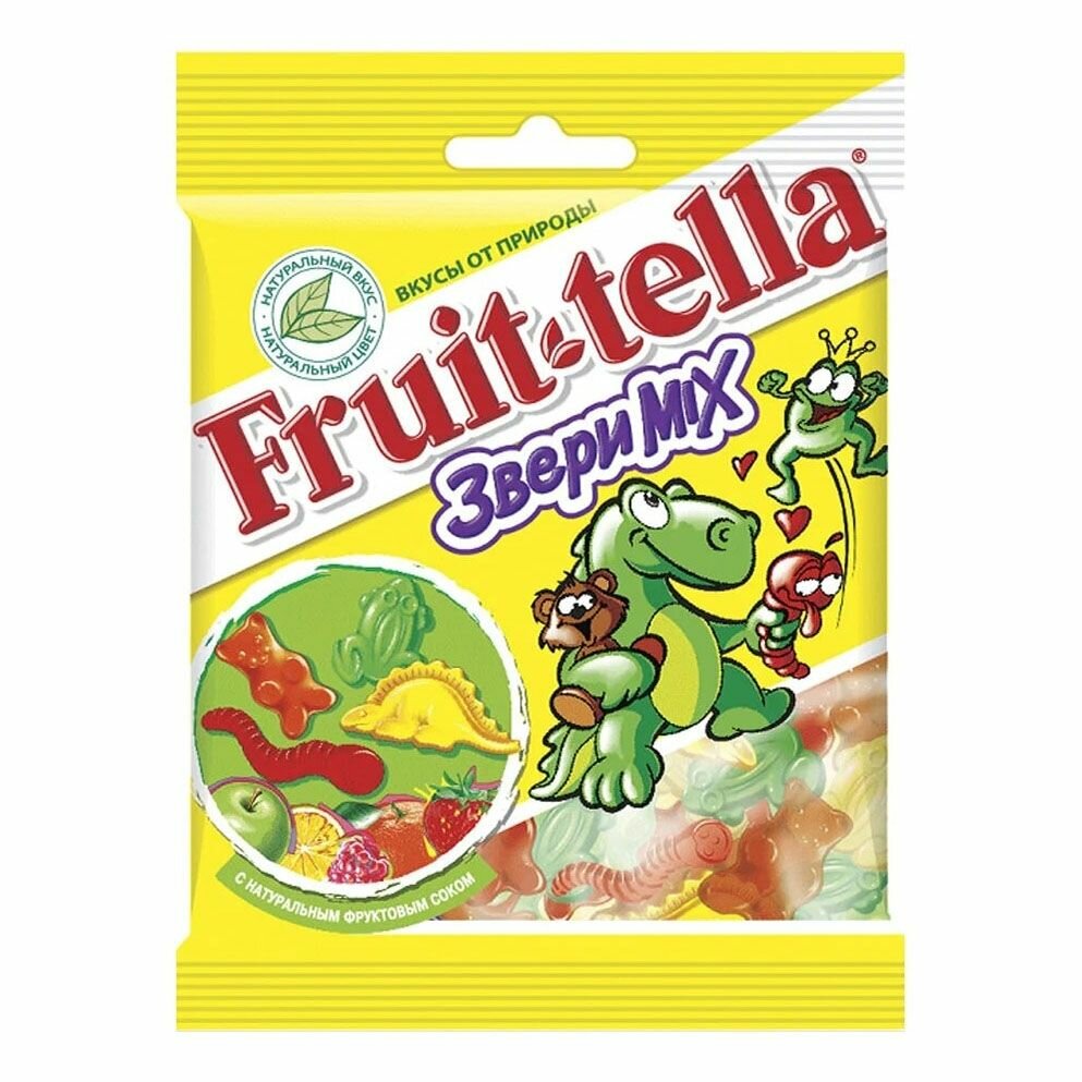 Мармелад Fruittella Звери Mix жевательный 150 г