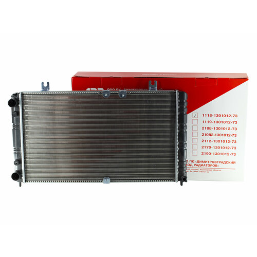 Радиатор охлаждения ВАЗ 1118 Kalina (инжектор, без конд.) ДЗР