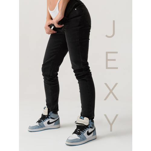 фото Джинсы скинни jexy, размер 50-52, черный