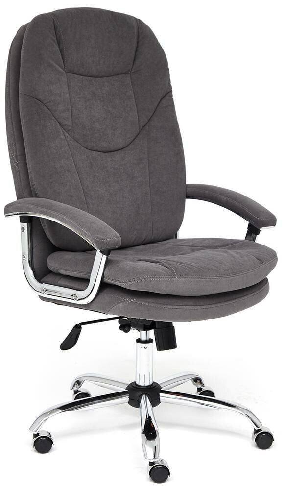 Кресло руководителя TetChair SOFTY LUX Flock цвет серый, обивка флок, T-13591
