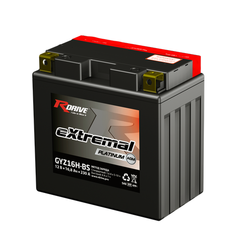Аккумулятор RDrive eXtremal PLATINUM 16Ач прямая полярность GYZ16H-BS