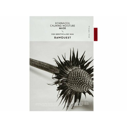 Увлажняющая тканевая маска для лица с экстрактом эхинацеи RAWQUEST ECHINACEA CALMING MOISTURE MASK