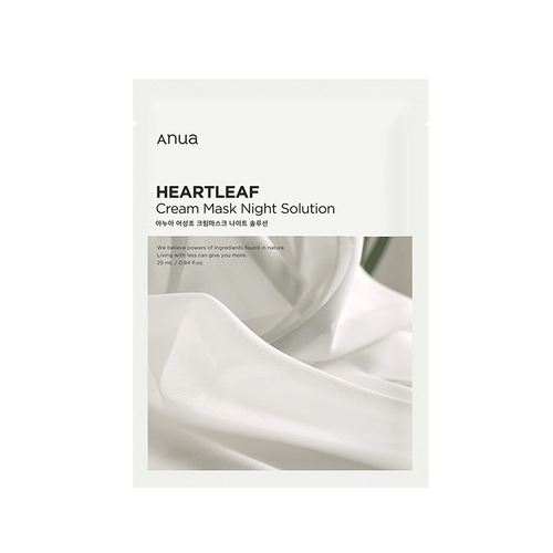 Anua~Восстанавливающая тканевая маска с керамидами~Heartleaf Cream Mask Night Solution