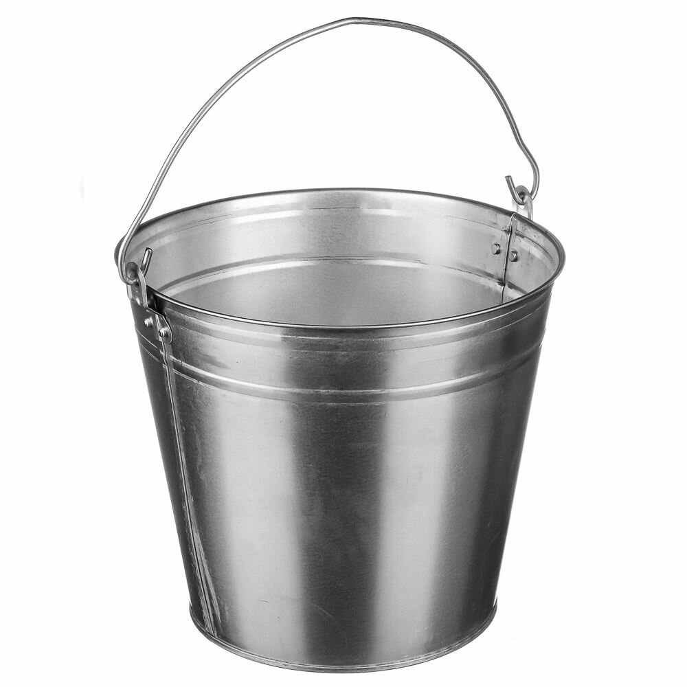фото Ведро оцинкованное 12 литров хозяйственное, 0,4 мм