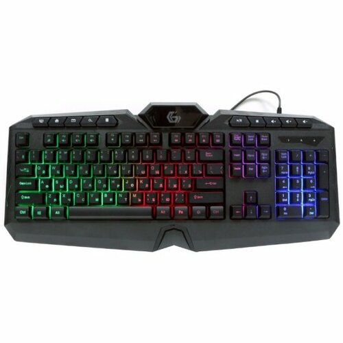 KB-G410L Клавиатура Gembird KB-G410L, USB, черный, 114 кл, м/медиа, Rainbow, кабель 1.5м