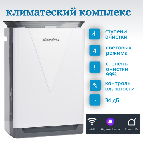 Климатический комплекс Очиститель воздуха с увлажнителем KJ420F-A350-DV Smart Wi-Fi белый дизайнерская панель 4925400₽