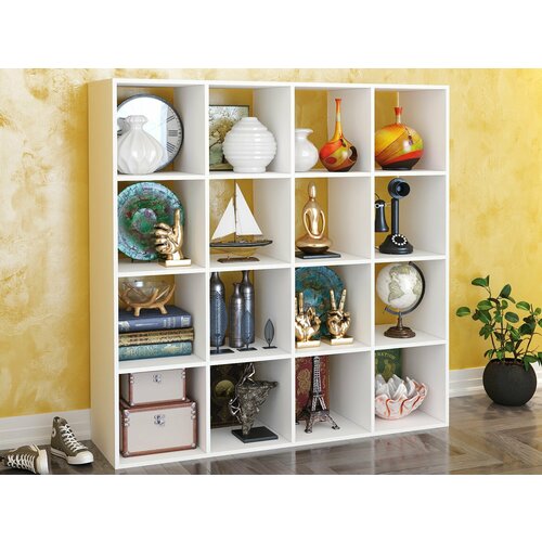 Стеллаж для книг 16 секции Каллакс 142х142х39 белый 12993₽