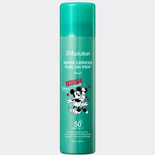 JMsolution Солнцезащитный спрей с экстрактом жемчуга Disney Collection Favourite Marine Luminous Pearl Sun Protection Sun Spray SPF50+ 180 мл. солнцезащитный спрей с экстрактом жемчуга jmsolution marine luminous pearl sun spray 180 мл