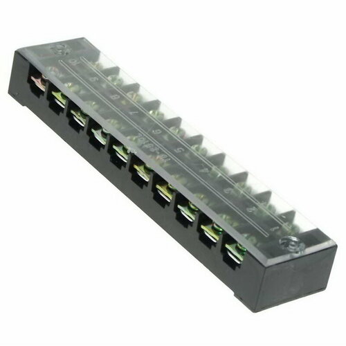 Клеммная колодка винтовая с крышкой 20 контактов М4 25 А 600 В 10 AWG 6 мм2 274₽