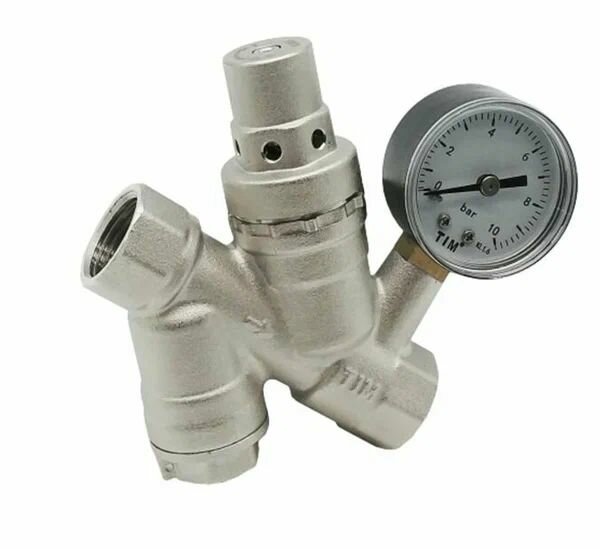 фото Редуктор давления с фильтром и манометром TIM BF2813A (3/4")