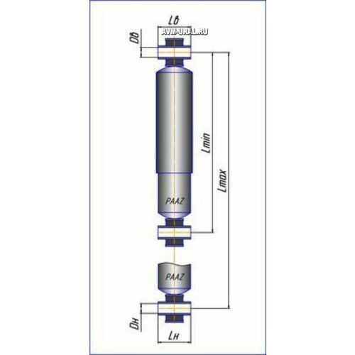 PAAZ 59137P 59137P_амортизатор подвески задний 500-822 мм OO SCANIA 11750₽
