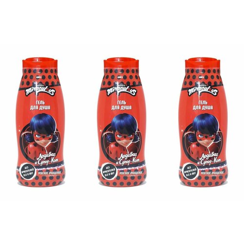 Miraculous Гель для душа Леди Баг и Супер Кот Детский 400мл 3 штуки 1268₽