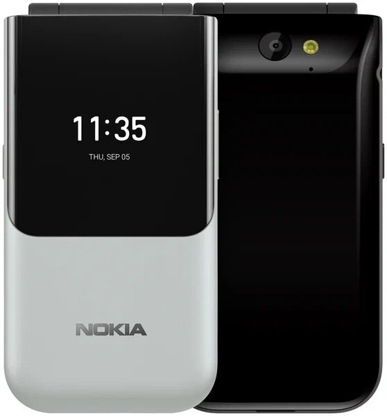 Мобильный телефон Nokia 2720 DUAL SIM, серый, кнопочный, раскладушка