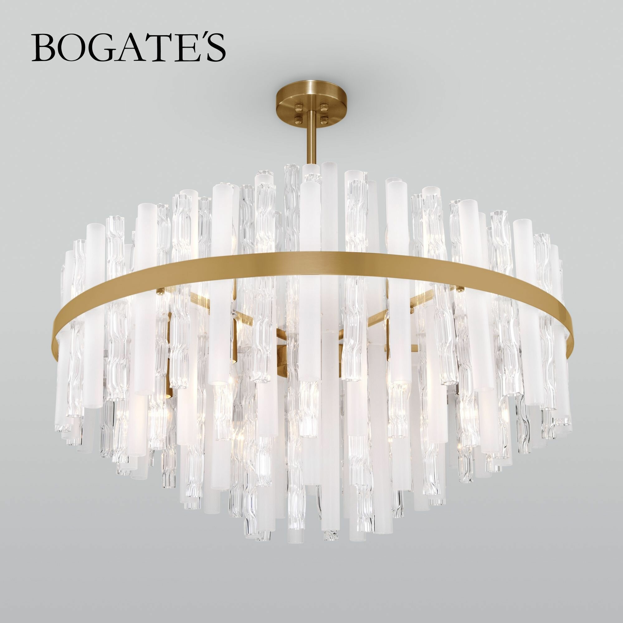 Умная потолочная люстра Bogate's 368/12 Smart Hollis латунь E14 Minimir Home - фото №1