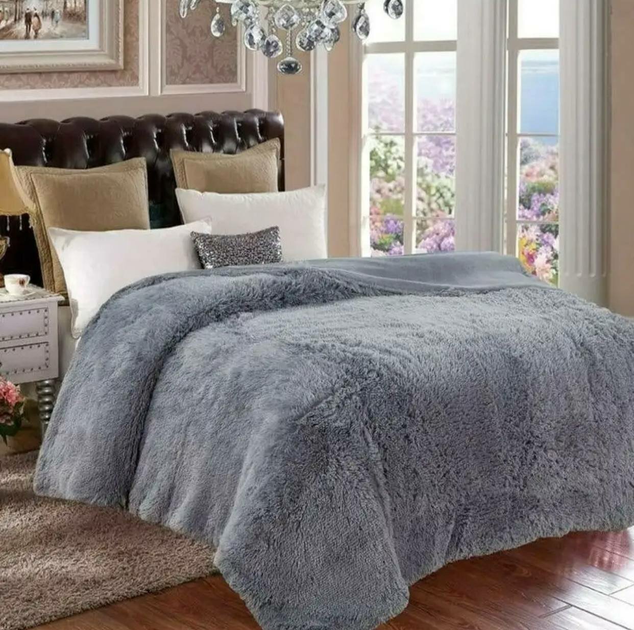 Плед "травка" на кровать/диван размером 220х200см