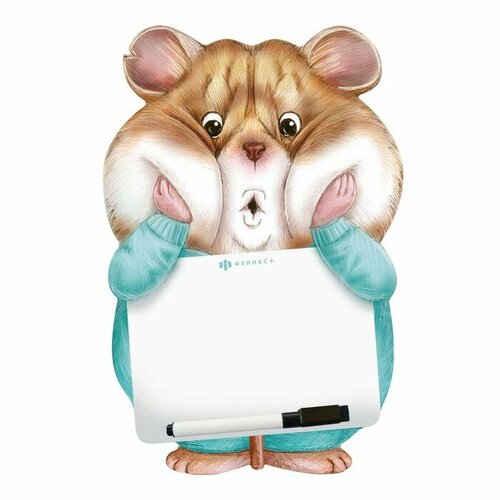 Доска магнитно-маркерная 180 х 270 мм Феникс Хомяк с маркером-щеткой 525₽