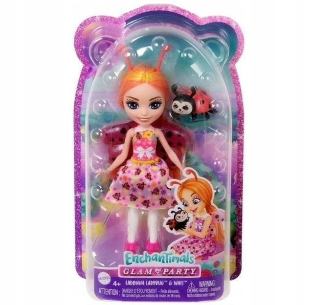 Кукла Mattel Enchantimals Гламурная вечеринка Божья коровка Ладонна с питомцем HNT57/FNH22