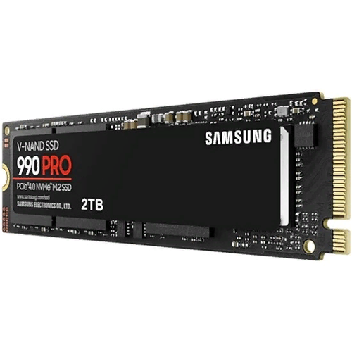 Твердотельный накопитель SSD Samsung 990 PRO, 2000GB, M.2(22x80mm), NVMe 2.0, PCIe 4.0 x4, V-NAND TLC, R/W 7450/6900MB/s, IOPs 1 400 000/1 550 intel ssd d7 p5620 series 1600gb u 2 2 5 15mm nvme pcie 4 0 x4 tlc r w 5300 1900mb s iops 700 000 200 000 tbw 8750 dwpd 3 12 мес