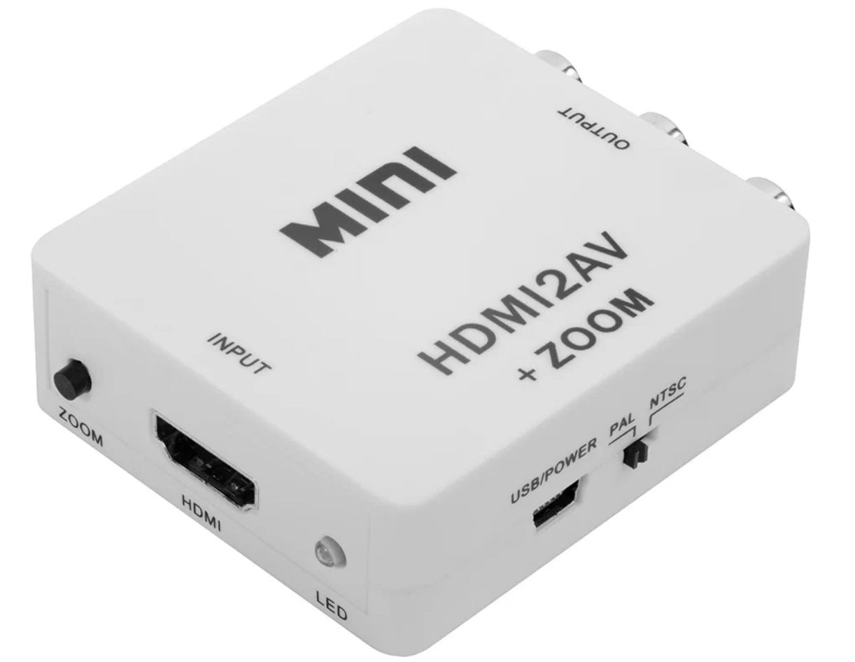 Конвертер HDMI -> AV Greenline, PAL, NTSC, SECAM, 1080p + ZOOM, GL-v128