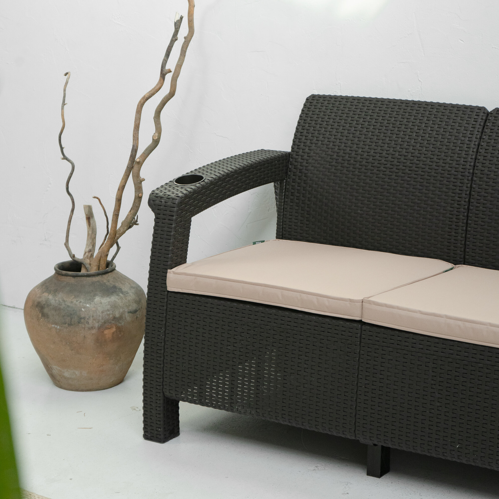 Комплект садовой мебели Wiilla Jazz Set с подушками (коричневый) - фотография № 6