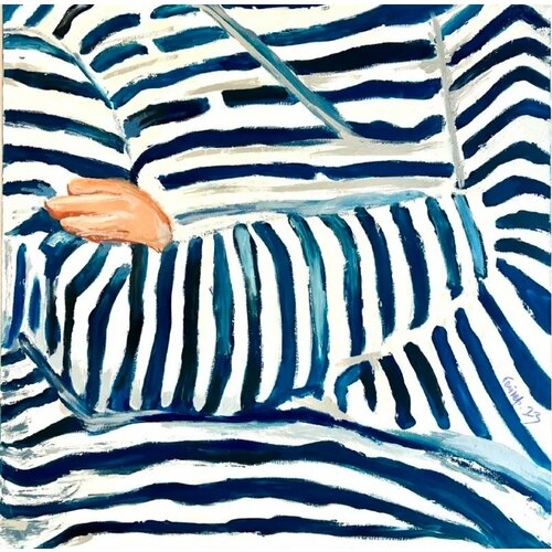 DARIA GEILER Картина для интерьера Дарьи Гейлер В тельняшке 100х100 см 17990₽