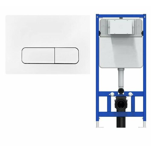 GROSSBERG SET Инсталляция для унитаза AJ106 c кнопкой смыва D010 белый