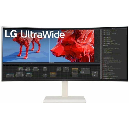 Монитор LG 38 UltraWide 38WR85QC-W белый IPS LED 219 HDMI матовая 10001 400cd 178гр178гр 3840x1600 DP USB 832кг 16680400₽