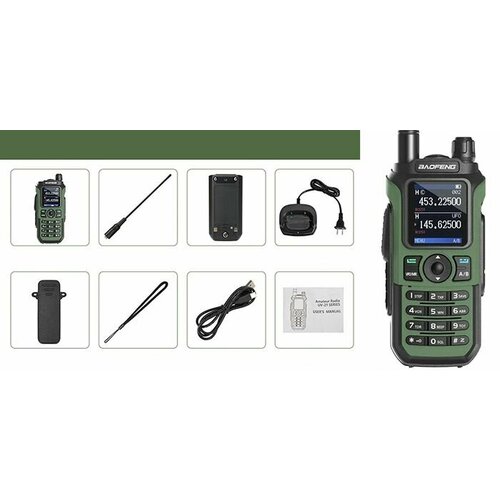 Рация Baofeng BF-21L двухдиапазонная радиостанция с цветным ЖК-дисплеем 358300₽