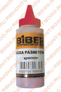 Краска (разметочная, порошковая, красная) Biber 43201 тов-048258