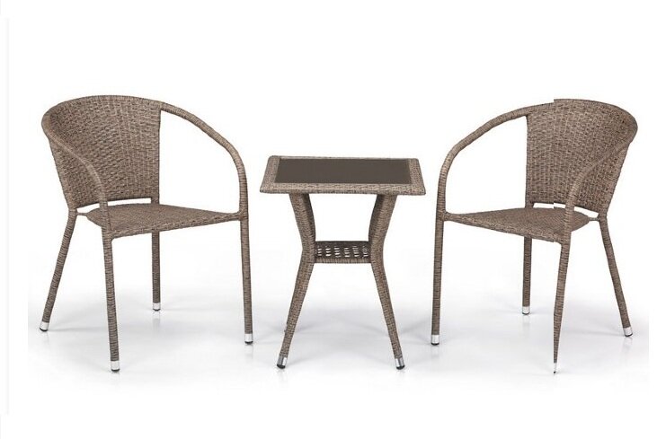 Комплект мебели Afina T25B/Y137C-W56 (2+1), light brown