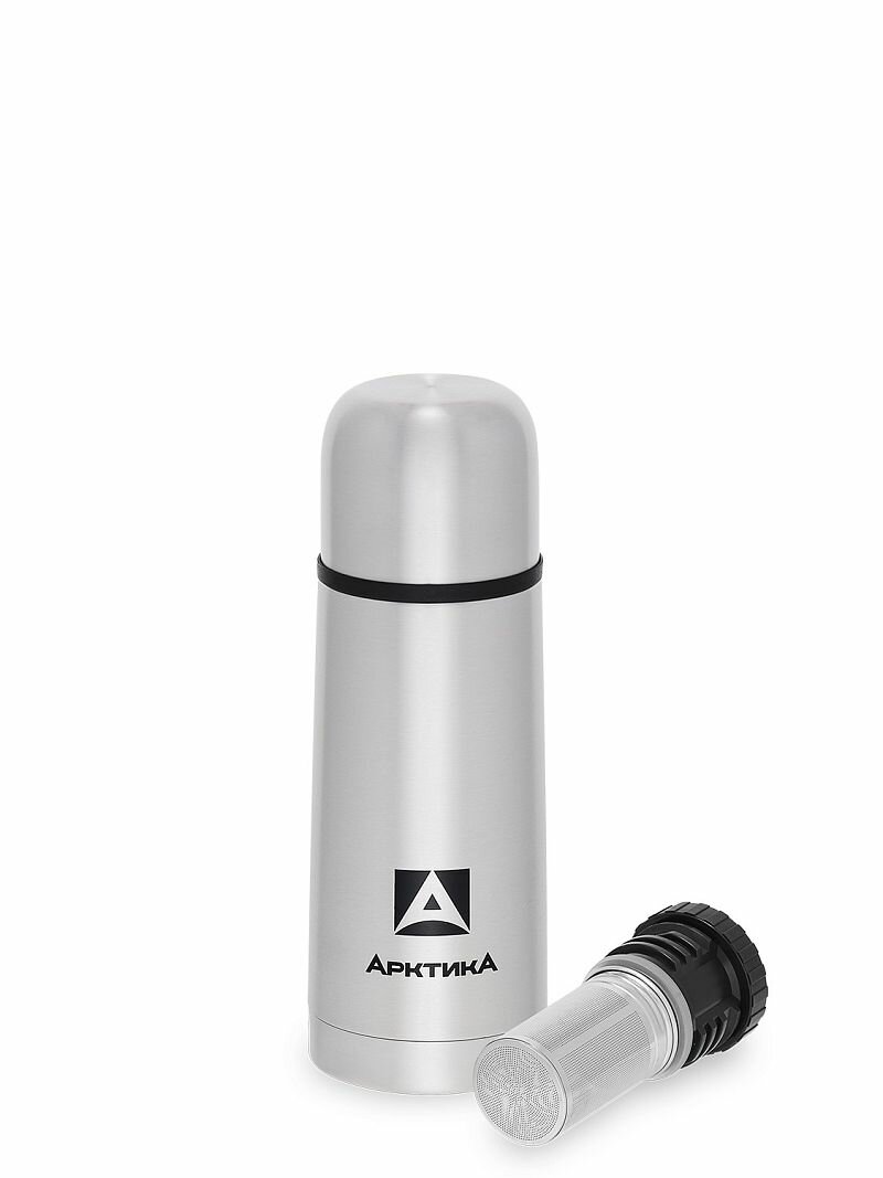 Термос 350мл для чая Арктика 101-350С с узким горлом и ситечком, туристический, для охоты и рыбалки